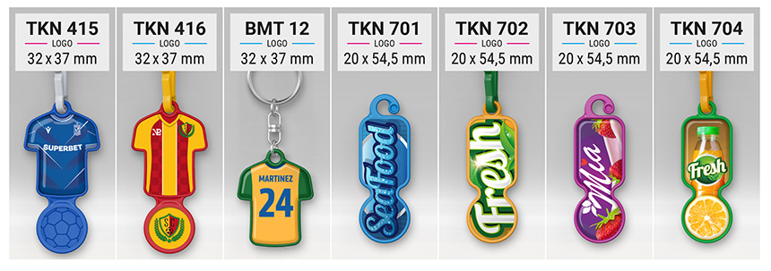 breloki żetony do wózków sklepowych